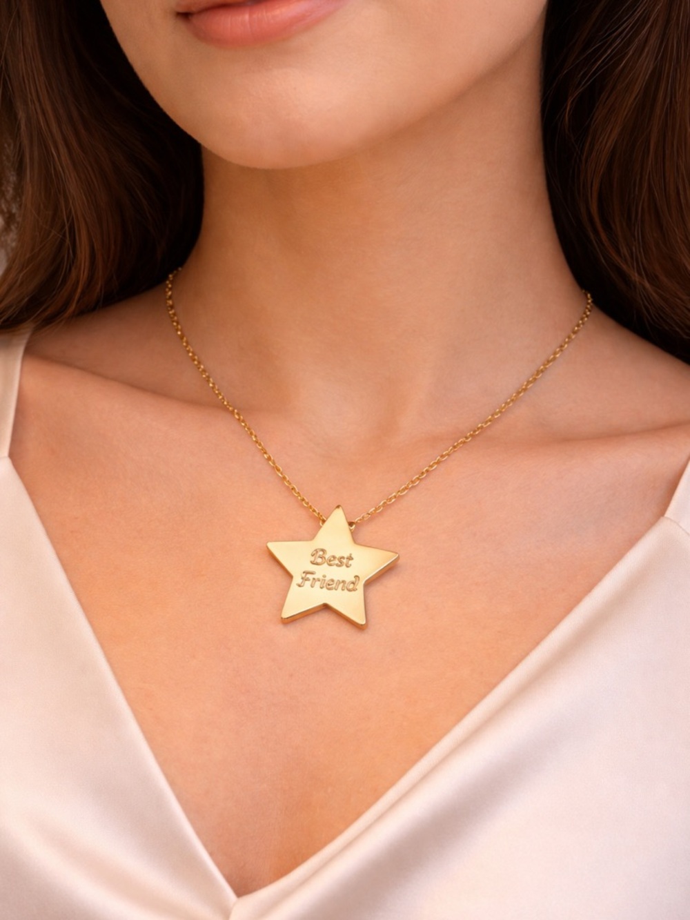 🔥 2/20: Gold 'Best Friend' Star Pendant Necklace